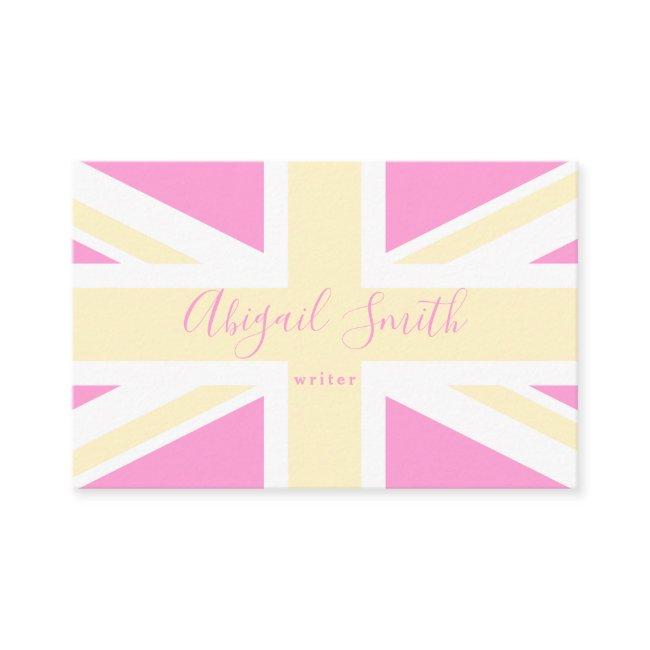 Yellow & Pink UK Flag / Union Jack | Personalised