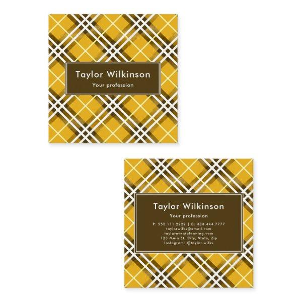 Yellow Plaid Square