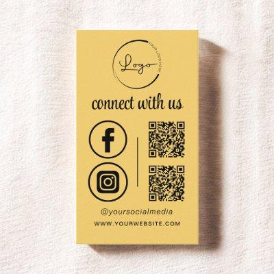 Yellow QR Connect With Us Business Logo