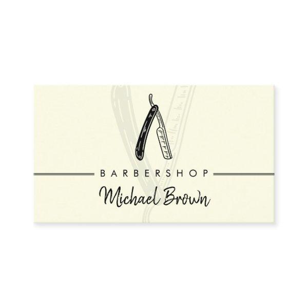 Yellow Razor moustache beard trim barbershop