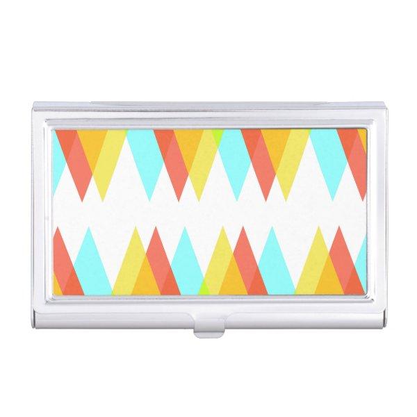 Yellow, red and cadet blue triangles  case