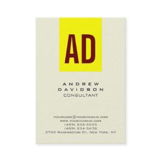 Yellow Red Beige Vertical Monogram