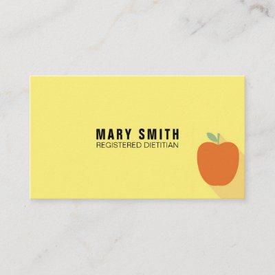 Yellow Registered Dietitian With Apple Enclosure Card