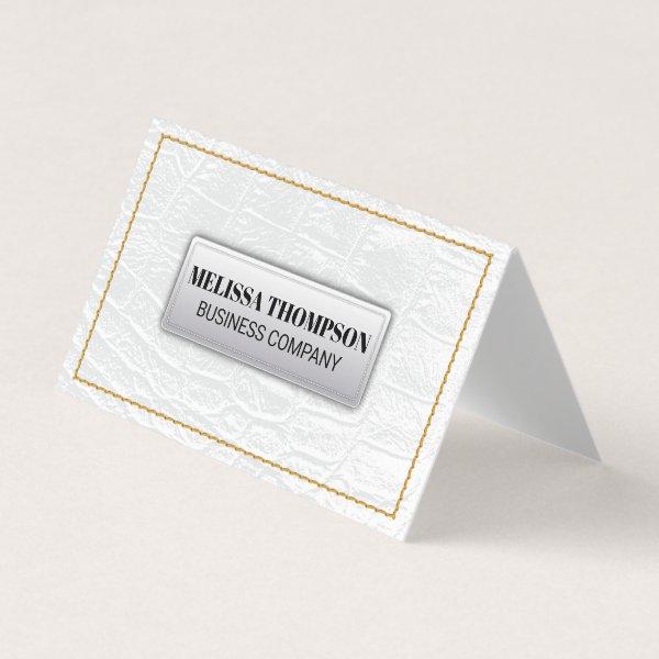 Yellow Seems | White Leather Texture