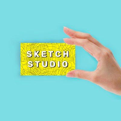 Yellow Sketch Embossed hand-drawn Line