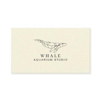Yellow Soft Low Poly Aquarium Fish Whale