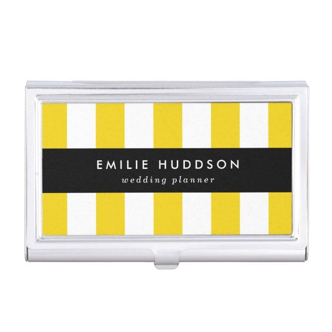 Yellow Stripes, White Stripes, Striped Pattern Case