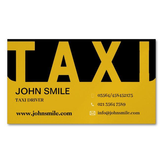 Yellow Taxi  Magnet with Monogram