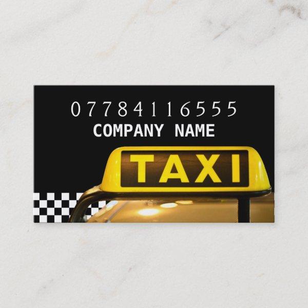 Yellow Taxi Cab Sign And Strip