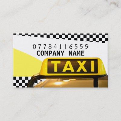 Yellow Taxi Cab Sign And Strips
