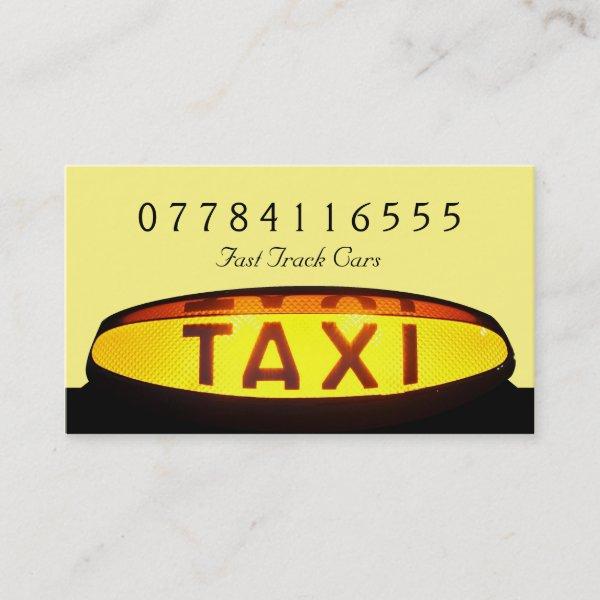 Yellow Taxi Cab Sign