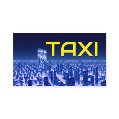 Yellow TAXI city neon lights taxi driver cabdriver
