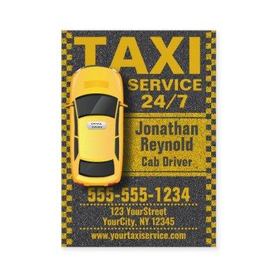 Yellow Taxi Service Cab Driver