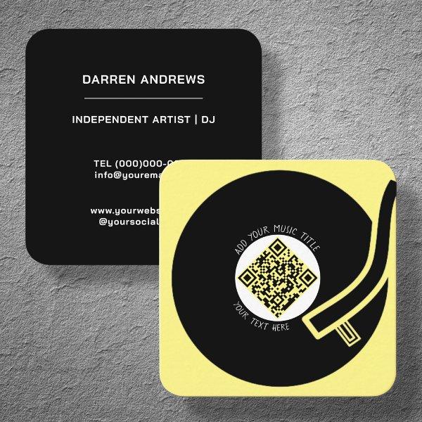 Yellow Vinyl LP | Music QR Code Square