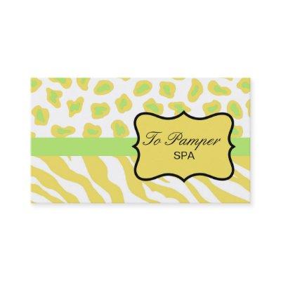 Yellow, White & Green Zebra & Cheetah Skin Custom