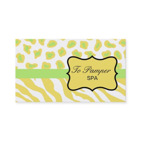 Yellow, White & Green Zebra & Cheetah Skin Custom