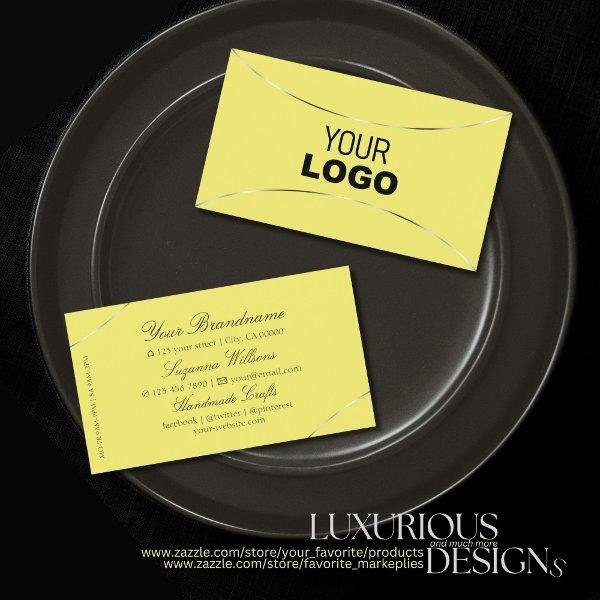 Yellow with Silver Decor and Logo Stylish Simply