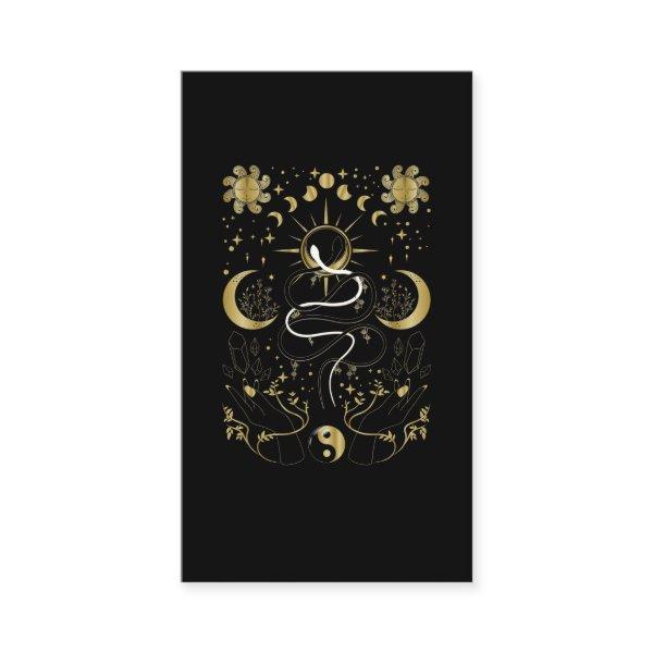 Yin Yang Crescent Moon Sun Celestial Snakes