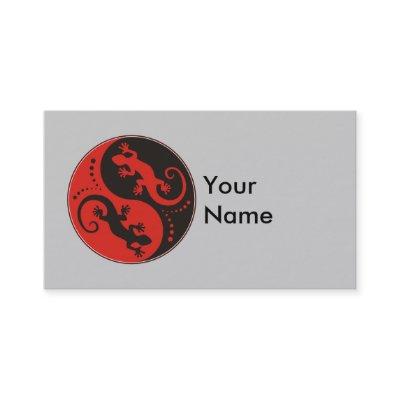 YIN & YANG Geckos black red + your background idea