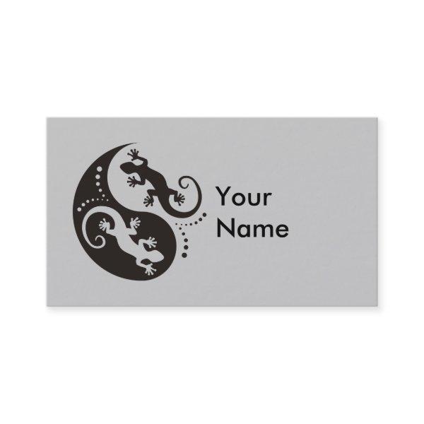 YIN & YANG Geckos black + your background & idea