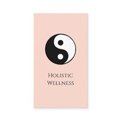 Yin Yang Symbol QR code Rose Gold Simple Holistic
