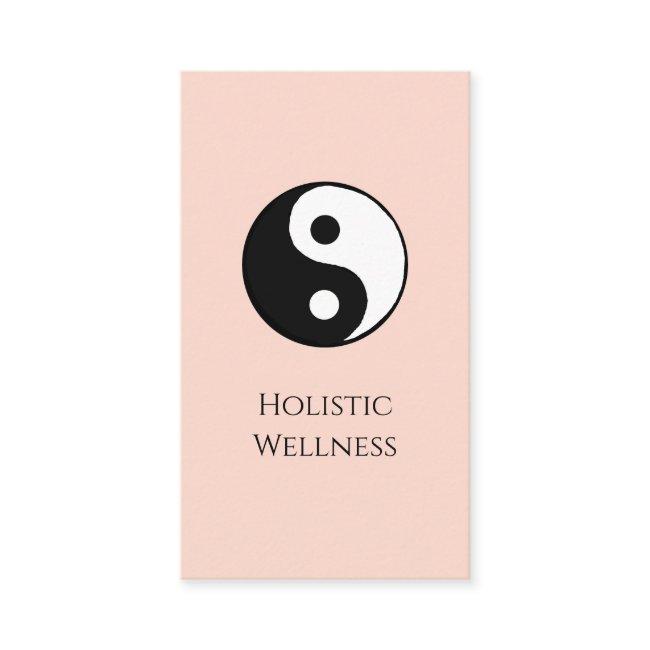 Yin Yang Symbol QR code Rose Gold Simple Holistic