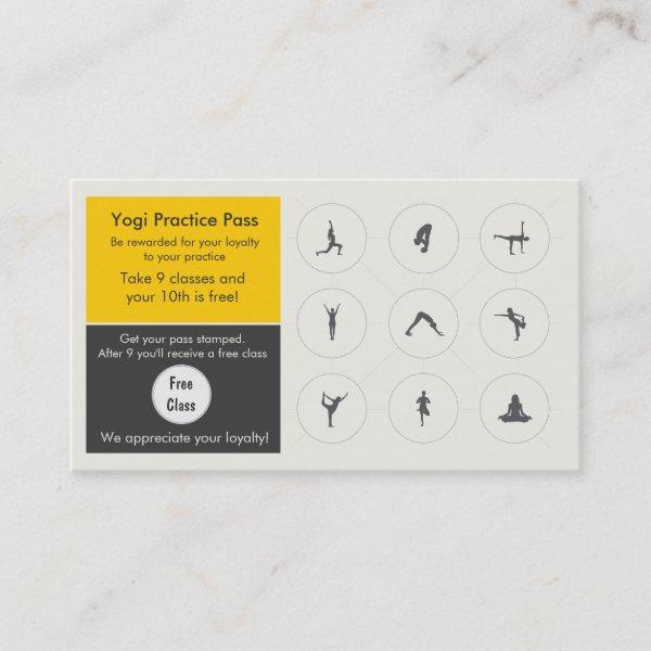 Yoga Class  loyalty card