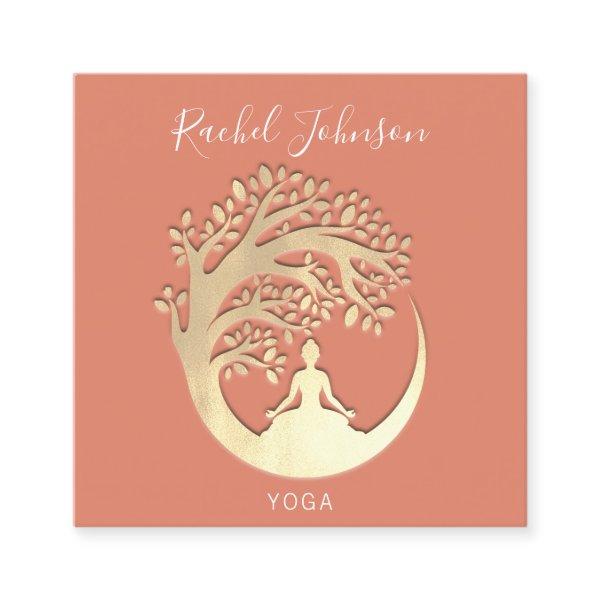 Yoga Classes School Private Instructor Qr Peach Square