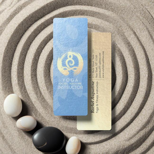 Yoga Instructor Blue & Gold Meditation Pose ZEN OM Mini