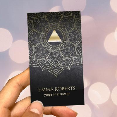 Yoga Instructor Gold Triangle Lotus Mandala