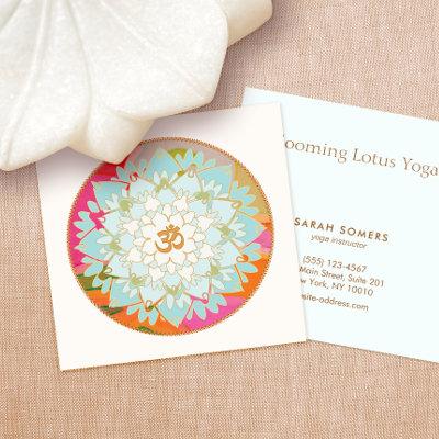 Yoga Instructor Lotus Flower and Om Symbol Square