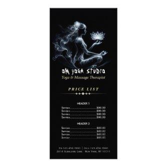 Yoga Instructor Lotus Meditation Pose Glowing Mist Rack Card