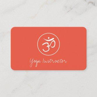 Yoga Instructor Om Symbol Peach Simple