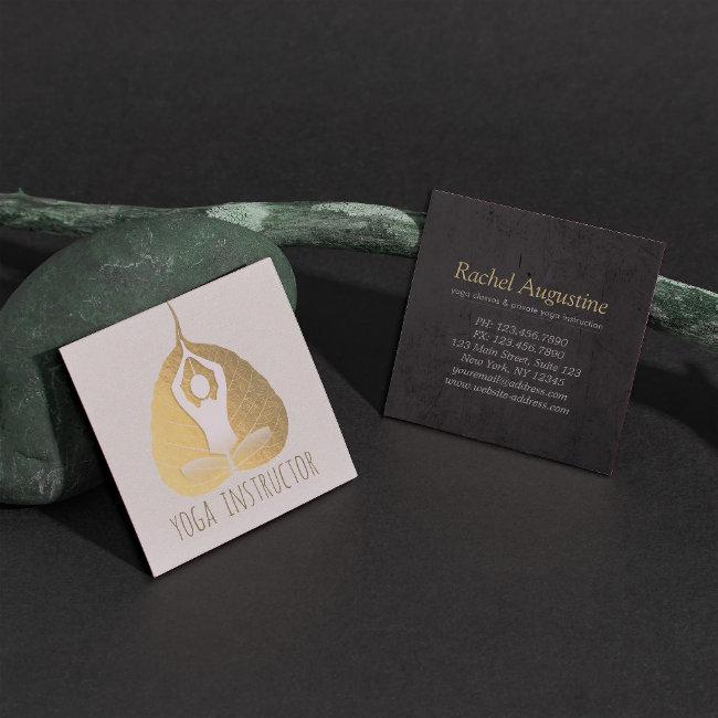 Yoga Instructor Studio Meditation Pose Bodhi Leaf Square