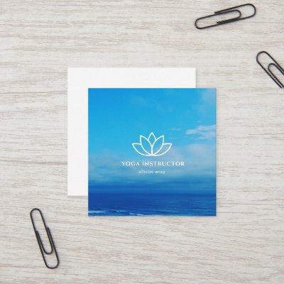 Yoga Instructor Teacher Studio Zen Lotus Flower Square