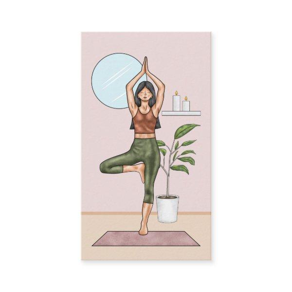 Yoga Instructor Tree Pose Balance Fitness Trainer