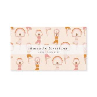 Yoga Instructor Women Yoga Pose Light Pink