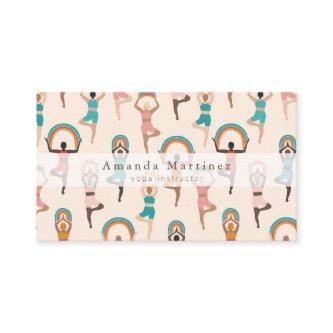 Yoga Instructor Women Yoga Pose Light Tan