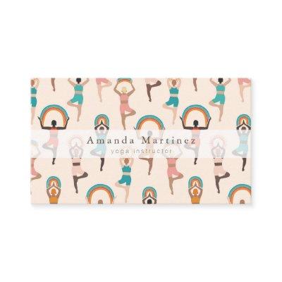 Yoga Instructor Women Yoga Pose Light Tan