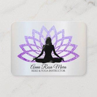 *~* Yoga Lavender Lotus Woman Healing Energy