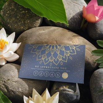 Yoga Loyalty 6 Punch Mandala Blue and Gold Glitter