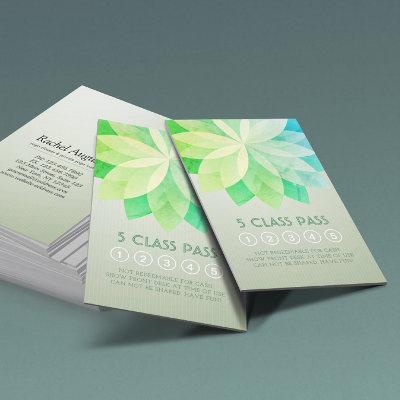 Yoga Meditation Instructor Class Pass Loyalty Card