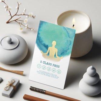 Yoga Meditation Instructor Class Pass Loyalty Card
