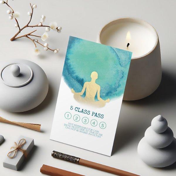 Yoga Meditation Instructor Class Pass Loyalty Card