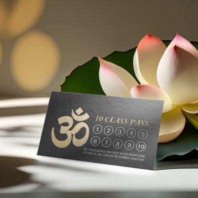 Yoga Meditation Instructor Class Pass Loyalty Card