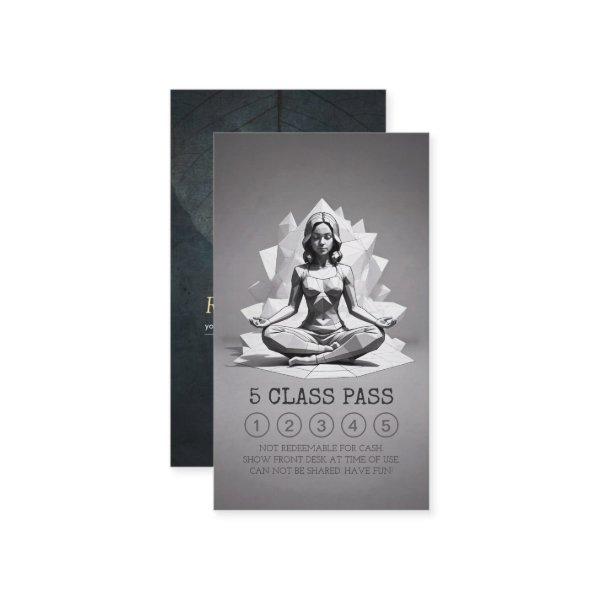Yoga Meditation Instructor Reiki Master Class Pass Loyalty Card