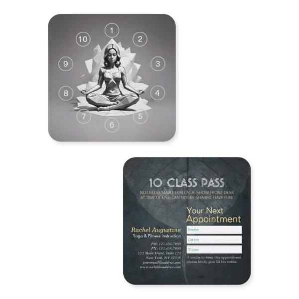 Yoga Meditation Instructor Reiki Master Class Pass Loyalty Card