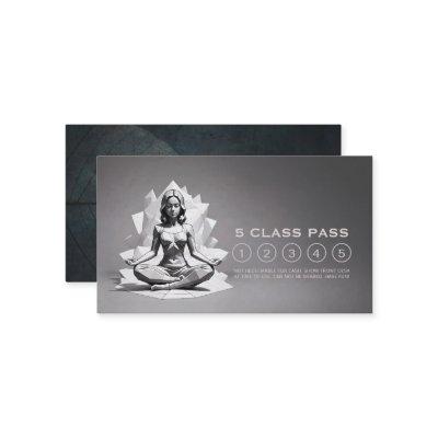 Yoga Meditation Instructor Reiki Master Class Pass Loyalty Card