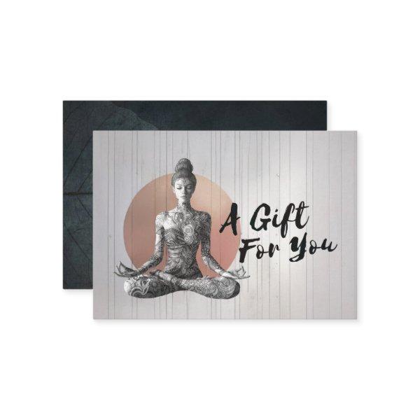 Yoga Meditation Instructor Reiki Master Lotus Pose Discount Card