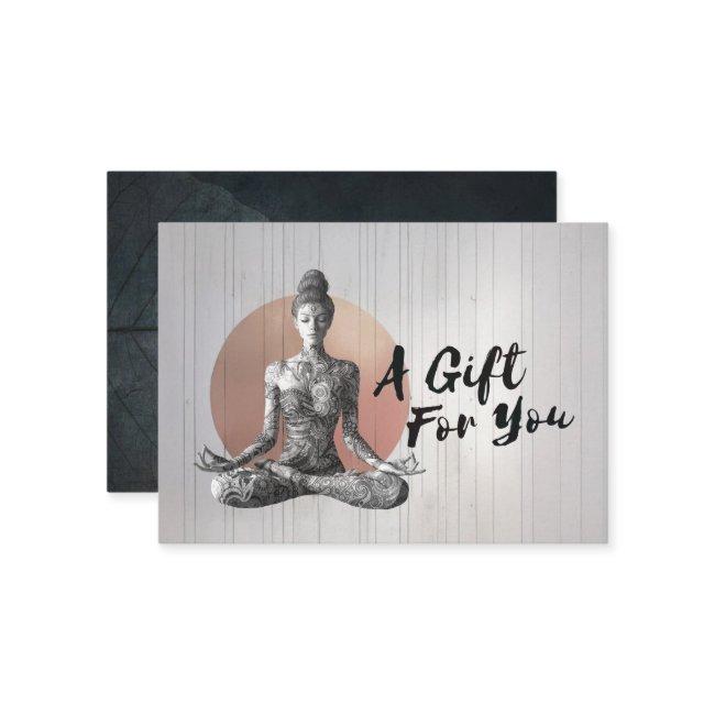Yoga Meditation Instructor Reiki Master Lotus Pose Discount Card